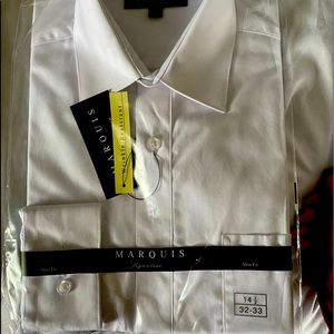 14.5 32-33 brand new white dress shirt